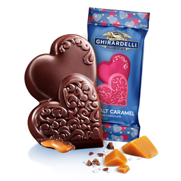 Dark Chocolate Sea Salt Caramel Hearts Case Pack (500 ct) 2 Dark Chocolate Sea Salt Caramel Hearts Case Pack (500 ct)