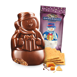 Milk Chocolate Graham Cookie & Caramel Snowmen Case Pack (500 ct)
