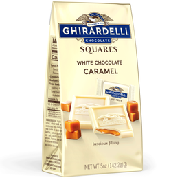 White Chocolate Caramel SQUARES 5 oz Bag (Case of 6) 2 White Chocolate Caramel SQUARES 5 oz Bag (Case of 6)